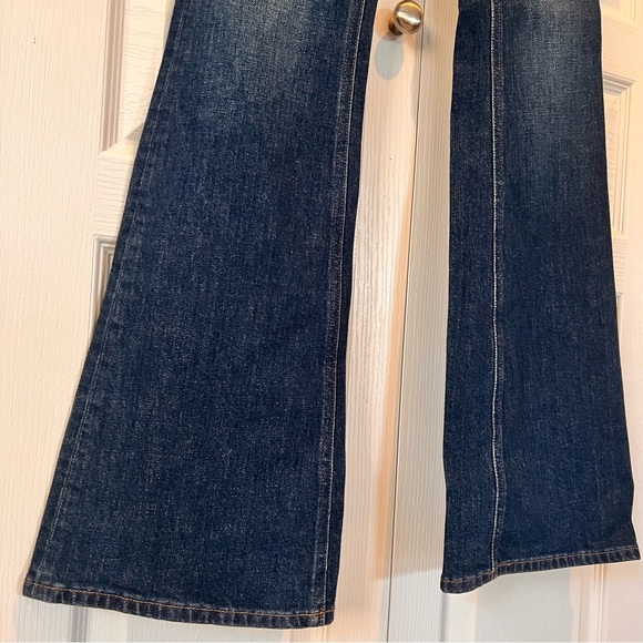 DENIM FORUM Marianne Flare Dark Blue Jeans Size 23 NWOT - Picture 9 of 17